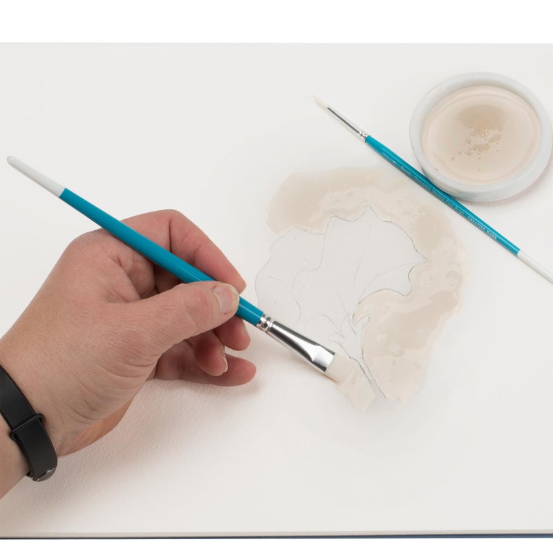 Creative Mark Masking Fluid Paint Brushes (Set of 10) - Watercolor Brushes Contains Synthetic Hair w/Short Wood Handles - Image 2